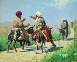 Mullah Rahim und Mullah Karim streiten auf dem Weg zum Markt Mullah Rahim und Mullah Karim streiten auf dem Weg zum Markt