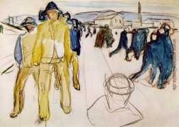 Arbeiter auf dem Heimweg I Arbeiter auf dem Heimweg I