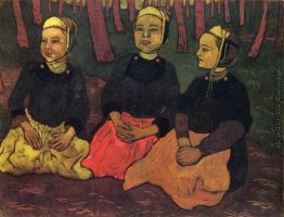 Drei Breton Frauen im Wald Drei Breton Frauen im Wald