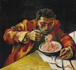Uomo che mangia gli Spaghetti Uomo che mangia gli Spaghetti