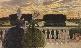 Zwei Damen auf der Terrasse Zwei Damen auf der Terrasse