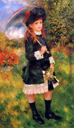 Junges Mädchen mit einem Sonnenschirm (Aline Nunès) Junges Mädchen mit einem Sonnenschirm (Aline Nunès)