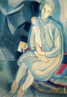 Mädchen mit Puppe Mädchen mit Puppe