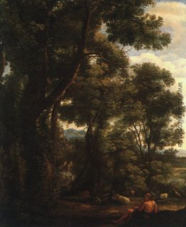 Landschaft mit Ziegenhirt Landschaft mit Ziegenhirt