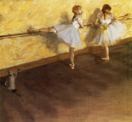 Tänzer, die an der Barre Tänzer, die an der Barre