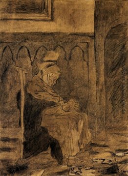 Old Woman Asleep nach Rops Old Woman Asleep nach Rops