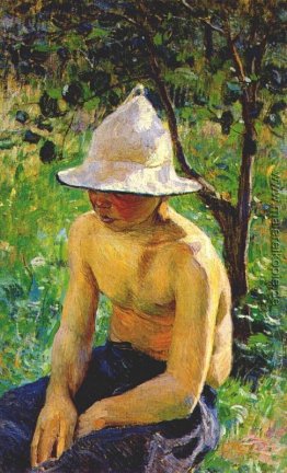 Junge im Garten Junge im Garten