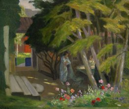 Garten mit einer Frau Garten mit einer Frau