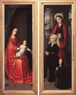 Triptychon von Jan Des Trompes (Rückseite der Flügel) Triptychon von Jan Des Trompes (Rückseite der Flügel)