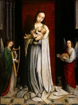 Madonna mit Kind und zwei Engeln Musizieren Madonna mit Kind und zwei Engeln Musizieren