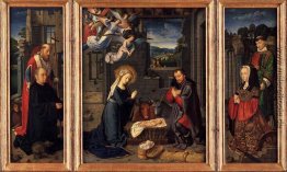 Triptychon mit der Geburt Christi Triptychon mit der Geburt Christi