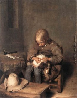 Der Floh-Catcher (Junge mit seinem Hund) Der Floh-Catcher (Junge mit seinem Hund)