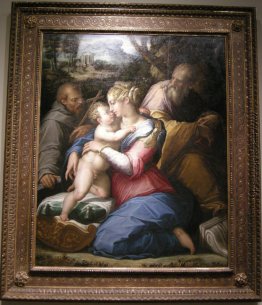 Heilige Familie mit St. Francis in einer Landschaft Heilige Familie mit St. Francis in einer Landschaft