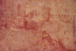 Ansicht von Castelfranco und Hirten Ansicht von Castelfranco und Hirten