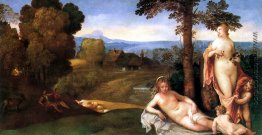 Nymphen und Kinder in einer Landschaft mit Schäfern Nymphen und Kinder in einer Landschaft mit Schäfern