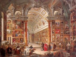Innenraum einer Gemäldegalerie mit der Sammlung des Kardinals Si Innenraum einer Gemäldegalerie mit der Sammlung des Kardinals Si