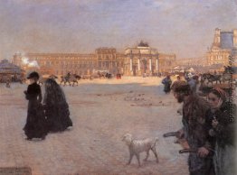 La Place du Carrousel, Paris: Die Ruinen des Tuileries La Place du Carrousel, Paris: Die Ruinen des Tuileries