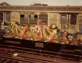 Stück auf einem R22 U-Bahn, New York Stück auf einem R22 U-Bahn, New York
