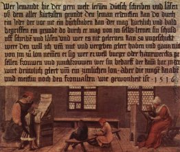 Prinzipien eines Schulmeisters, Unterrichtsszene für Kinder Prinzipien eines Schulmeisters, Unterrichtsszene für Kinder