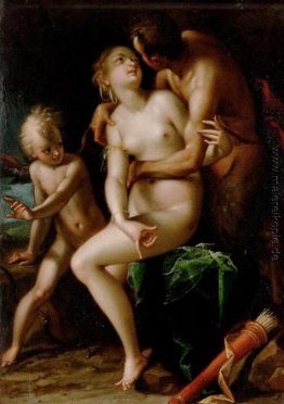 Venus, Amor und ein Satyr Venus, Amor und ein Satyr