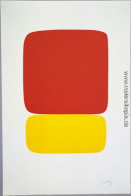 Rot über Gelb aus Suite von siebenundzwanzig Farblithographien Rot über Gelb aus Suite von siebenundzwanzig Farblithographien