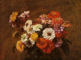 Zinnien in einer Vase Zinnien in einer Vase