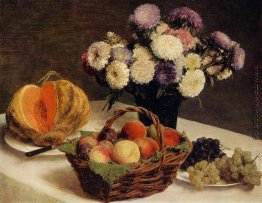 Blumen und Früchte, die eine Melone Blumen und Früchte, die eine Melone