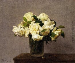 Weiße Rosen in einer Vase Weiße Rosen in einer Vase