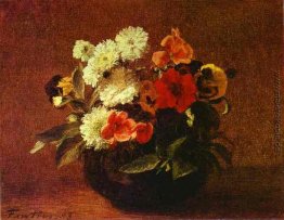 Blumen in einer Vase Steingut Blumen in einer Vase Steingut