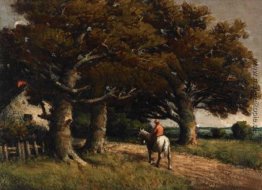 Landschaft mit Pferd und Reiter Landschaft mit Pferd und Reiter