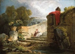 Eine Szene auf dem Gelände der Villa Farnese, Rom Eine Szene auf dem Gelände der Villa Farnese, Rom