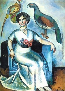 Porträt einer Dame mit Fasanen Porträt einer Dame mit Fasanen