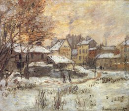 Schnee-Effekt mit untergehender Sonne Schnee-Effekt mit untergehender Sonne