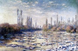 Schwimmende Eis in der Nähe Vetheuil Schwimmende Eis in der Nähe Vetheuil