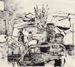 Studio Trolley mit Pinsel Studio Trolley mit Pinsel