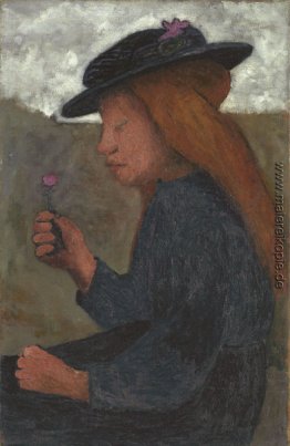 Mädchen mit schwarzem Hut Mädchen mit schwarzem Hut