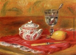 Stilleben mit Glas und Zitrone Stilleben mit Glas und Zitrone