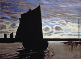 Barke auf dem Fluss Hamme Barke auf dem Fluss Hamme