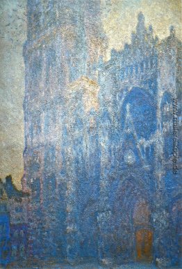 Rouen-Kathedrale, das Portal und die Tour d'Albane, Morgen Effec Rouen-Kathedrale, das Portal und die Tour d'Albane, Morgen Effec
