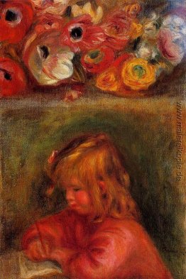 Porträt von Coco und Blumen Porträt von Coco und Blumen