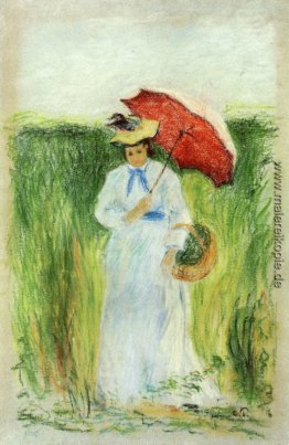 Junge Frau mit einem Regenschirm Junge Frau mit einem Regenschirm