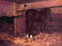 Pferde im Stall Pferde im Stall