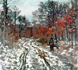 Weg durch den Wald, Schnee-Effekt Weg durch den Wald, Schnee-Effekt