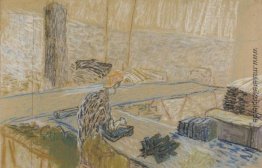 Frau bei der Arbeit an einem Tisch Frau bei der Arbeit an einem Tisch