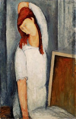 Porträt von Jeanne Hébuterne mit ihrem linken Arm hinter dem Kop Porträt von Jeanne Hébuterne mit ihrem linken Arm hinter dem Kop