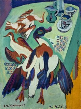 Stillleben mit Ente und Snipe Stillleben mit Ente und Snipe