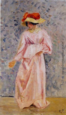 Porträt von Jeanne in einem rosa Robe Porträt von Jeanne in einem rosa Robe