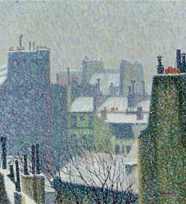 Die Dächer von Paris im Schnee Die Dächer von Paris im Schnee