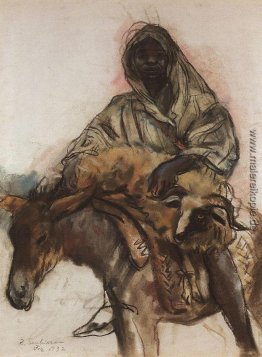 Arab auf einem Esel Arab auf einem Esel