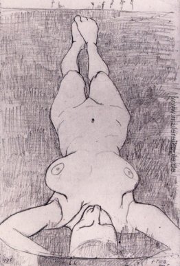 Weiblicher Akt auf dem Rasen Weiblicher Akt auf dem Rasen